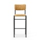 Bourbon Vintage Style Faux Suede Bar Stool